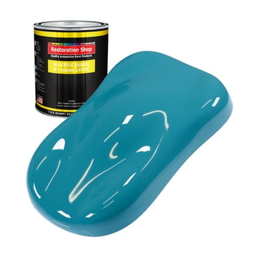 Restoration Shop - Petty Blue Acrylic Enamel Auto Paint - Quart Paint Color Only - Single Stage High Gloss