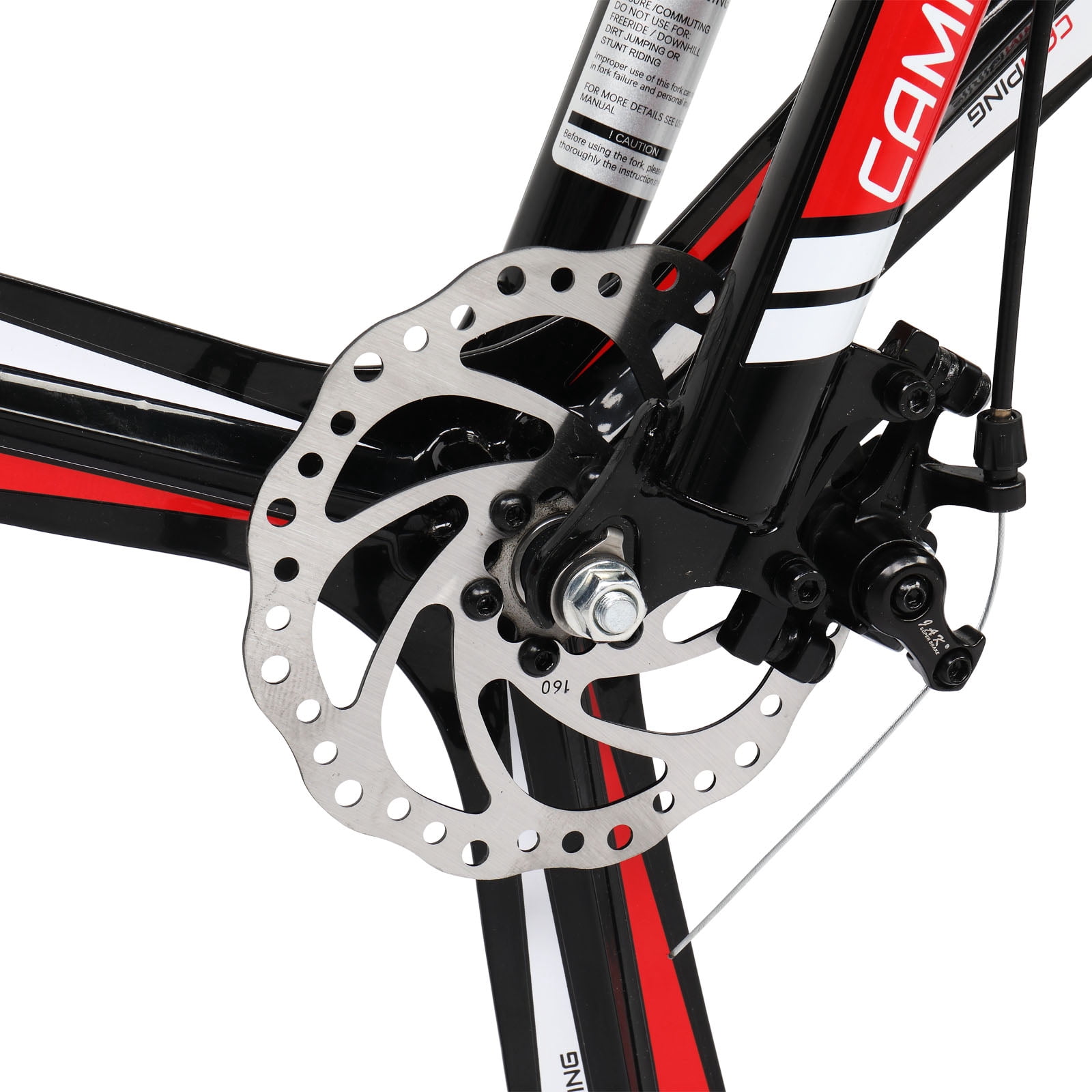 Foldable Mountain Bike 26in 150kg 21-Speed Shimano Variable Speed High Carbon Steel Land Rover Tri-Knife Wheels Black