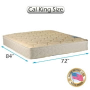 Dream Sleep Chiro Two-Sided Premier Orthopedic Mattress Only California King (72"x84"x9") (Beige) - Sleep Support, Luxury Quality, Long Lasting Comfort by Dream Solutions USA