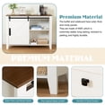 thumbnail image 5 of Dasun Drawer dresser cabinet,Sideboard,bar cabinet,Buffet server console,table storge cabinets,Slide the barn door for Dining Room,Living Room,bedroom,Kitchen Hallway,Brown +white, 5 of 5