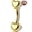 Gold 8mm, variant on Double Heart Rook Earring 316L Surgical Steel Eyebrow Piercing Jewelry Double-Ended Gold Rook Earrings for Women Men Helix Lobe Earring 6mm