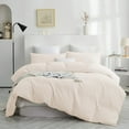 thumbnail image 7 of IR Imperial Rooms 3 Piece Duvet Cover Set Plain Microfiber Button Closure Cream Color Queen All-Ages, 7 of 7