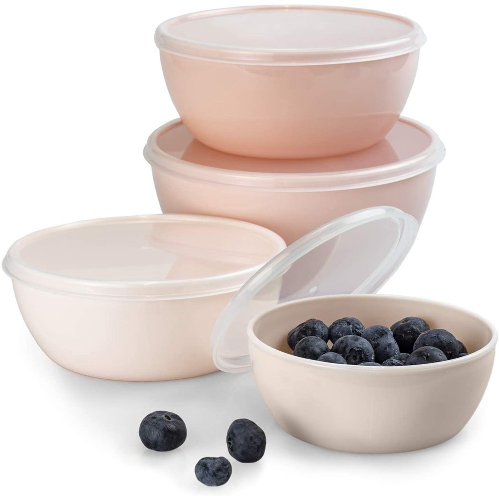 Cook with Color Plastic Prep Bowls Mini Bowls with Lids, 8 Piece
