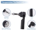 thumbnail image 4 of Kit de 4 piezas de extremos de barra de dirección interior y exterior para suspensión y dirección para Ford Mustang 2015-2019, 4 of 7