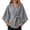 Gray, variant on Wrap Poncho Cape Coat for Women Casual V Neck Batwing 3/4 Sleeve Tied Cloak Jacket Loose Solid Color Fall Winter Elegant Outerwear S