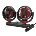thumbnail image 1 of Ventilador Potente para Coche Refrigeración 5V/12V/24V Ruido Doble Cabezal Rotación 360, 1 of 9
