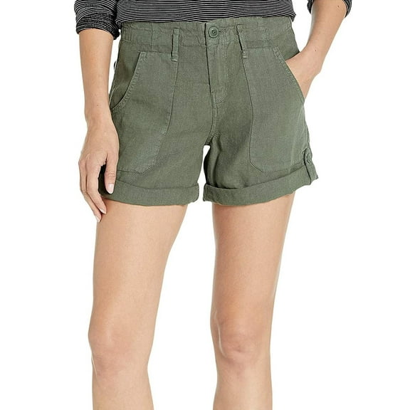 Sanctuary Womens Shorts Army Explorer Patch Pocket Linen