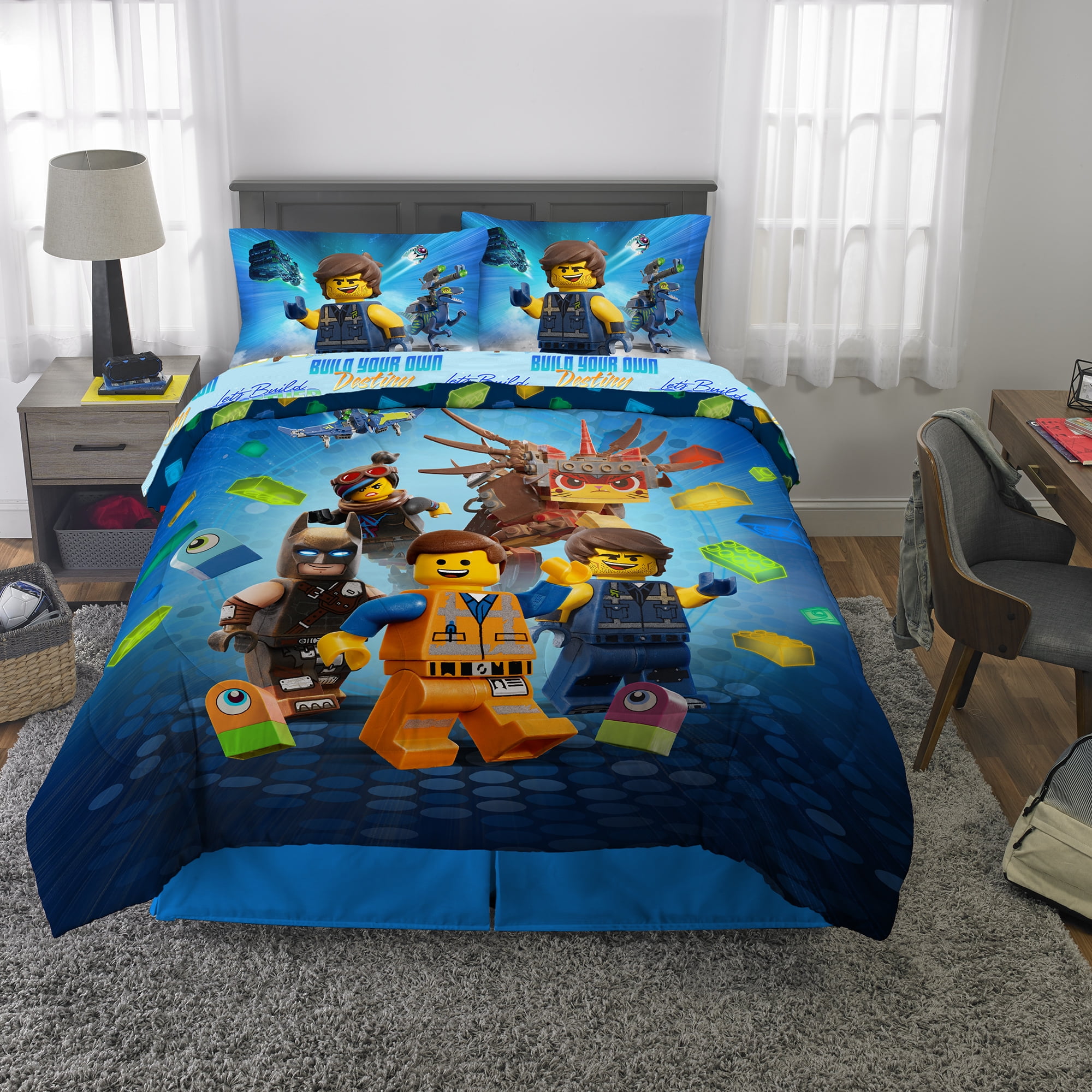 The LEGO Movie Bed-in-a-Bag, Kids Bedding Bundle Set, 5 ...