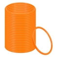 thumbnail image 1 of Anillos de lanzamiento de plástico Uxcell para botellas, anillos de carnaval, aros de plástico para práctica de velocidad y agilidad, fiesta al aire libre, naranja, 4.3 pulgadas, 1 of 6