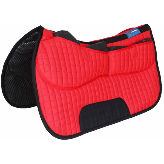 26" x 16" Western Quilted Neoprene Saddle Pad w/ Foam Inserts Red 39TS12RD