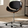 thumbnail image 2 of Baxton Studio Fauteuil de Bureau en Simili Cuir Noir, 2 of 10