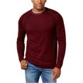 thumbnail image 1 of Club Room Mens Raglan Knit Sweater, Red, X-Large, 1 of 1