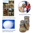 thumbnail image 4 of 2 pares de botas protectoras para perros, zapatos impermeables para perros, adecuados para perros medianos y grandes - Color caqui (talla 2), 4 of 5