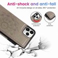 thumbnail image 2 of SZTXJ 1 Pcs Compatible with iPhone 11 Wallet Case with Card Holder, Flower Embossed Mandala Pattern PU Leather Double Button Flip Shockproof Cover for, 2 of 5