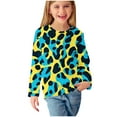 thumbnail image 6 of AJTQTH Cute Leopard Shirts for Kids Boys Girls Casual Long Sleeve Round Neck Graphic T-Shirts Trendy Soft Comfy Pullover Sweatshirts Tops Mulitcolor#05 13-14 Years, 6 of 6