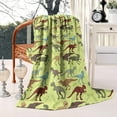 thumbnail image 3 of LightGreen Cartoon Dinosaurs Prehistoric Pattern Blanket,Comfortable Soft Lamb Wool Throw Blanket,All Season,Warm Lightweight Blankets for Sofa Bed Couch Living Room Chair,50"x60", 3 of 4