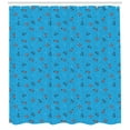 thumbnail image 3 of Ambesonne Lighthouse Shower Curtain, Polka Dots Marine, 69"Wx75"L, White Blue and Red, 3 of 3