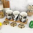 thumbnail image 5 of Ceramic Canisters Set with Marble Design for Tea, Coffee, Sugar Storage - Decorative Kitchen Jars with Lid, 5 of 8
