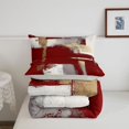 thumbnail image 5 of Homewish Watercolor Gradient Twin Comforter Sets,Minimalism Aesthetic Bedding Set,Red Gold,Light Gray Reversible,2-Piece,1 Comforter and 1 Pillowcase, 5 of 7