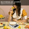 thumbnail image 3 of 1PC 10kg/1g Rechargeable Kitchen Scale Stainless Steel Accuracy LCD Display Digital Scale Measurement Tool (Silver), 3 of 8