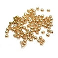 thumbnail image 4 of Kearding 100 piezas de cuentas de bola redondas con agujeros, abalorio pulido de cobre hecho a mano, suministros de joyería de tamaños, Type2 NO2, 4 of 6