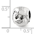 thumbnail image 3 of 925 Sterling Silver Charm For Bracelet Little Boyhead Bead, 3 of 7