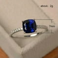 thumbnail image 5 of 5 Colors Princess Cut Cz Band Womens 925 Silver Filled Engagement Ring Size 6-10, 5 of 9