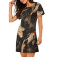 thumbnail image 2 of Balery Koi Fish Tranquility Camisón de manga corta con cuello redondo para mujer, cómodo y elegante., 2 of 6