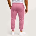 thumbnail image 4 of Evdexr Chino Joggers for Men Big and Tall Pant Fleece Lightweight Athletic Trousers Drawstring Casual Loose Tapered Sweatpants with Pockets Pink M, 4 of 4