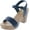 Navy Pu, variant on CHIVAS ~ Women's Bold Buckles Studded Wedge Sandal