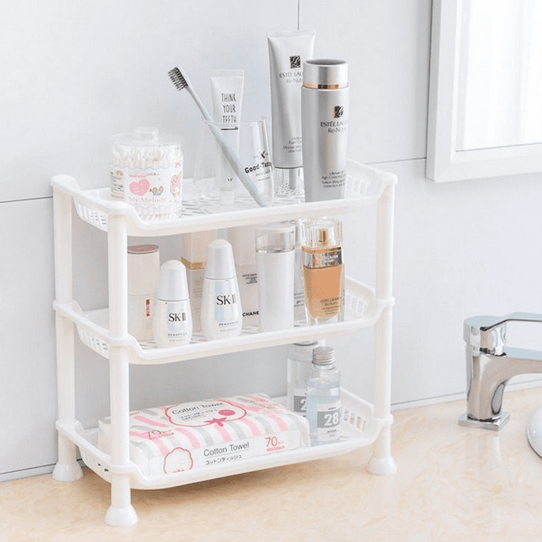 Sohindel Bathroom Countertop Organizer,Vanity Counter Skincare Shelf, Under Sink Standing Rack Tray, Home Storage Holder for Lotion Makeup Cosmetics Perfume