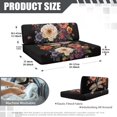 thumbnail image 7 of XYZCANDO Floral RV Dinette Cushions Comfortable Camper Accessories for Inside Bench Seat Cover Stretchable Couch Cover 2 Cushion Sofa Loveseat Slipcovers 1 Backrest Cover and 1 Bench Cover Black, 7 of 7