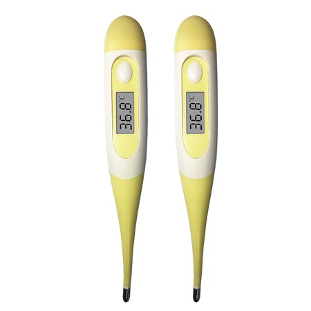 Tersarium 2pcs Home Electronic Thermometer Body Thermometer Temperature Measuring Tool (Random Color)