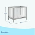 thumbnail image 5 of Graco Teddi 4-in-1 Convertible Mini Baby Crib with Mattress, Pebble Gray/White, 5 of 9