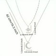 thumbnail image 5 of GAVONO Fashion Silvery Double-Layer Moon & Star Shiny Pendant Necklace Women Gift, 5 of 5
