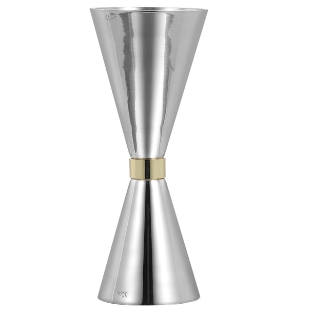 Jigger de cóctel de acero inoxidable, vaso medidor de onzas para uso doméstico y en bares.