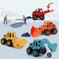 thumbnail image 3 of 4Pcs Friction Powered Construction Truck Toys Set - Push and Go Sand Truck Vehicles for Kids Boys Girls, 3 of 7