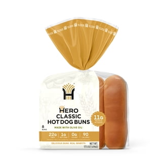 Bimbo White Hot Dog Buns, 8 count, Hot Dog Buns, 12 oz Bag