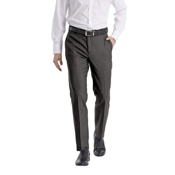 Calvin Klein Men's X Performance Slim Fit Flat Front Dress Pant, Grey, 40 X 32