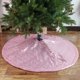 thumbnail image 4 of Falda de árbol de Navidad de 90/120cm, estera redonda brillante para árbol, suministros para fiestas navideñas en casa, 4 of 5