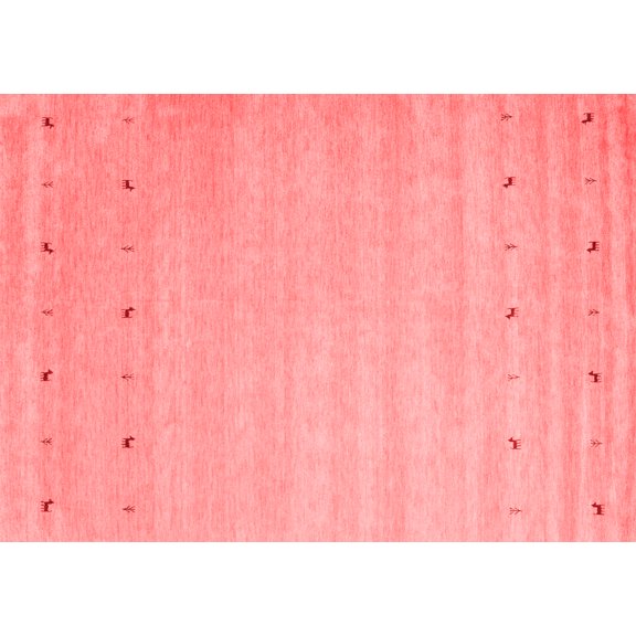 Ahgly Company Indoor Rectangle Abstract Red Contemporary Area Rugs, 4' x 6'