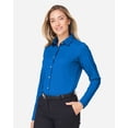 thumbnail image 2 of Devon & Jones DG505W Women's CrownLux Performance Spencer Poplin Dress Shirt-French Blue Melange-S, 2 of 6