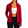 thumbnail image 3 of Womens Running Jackets Slim Fit Athletic Jackets Workout Full Zip Up Yoga Top with Pockets and Thumb Holes, 3 of 7