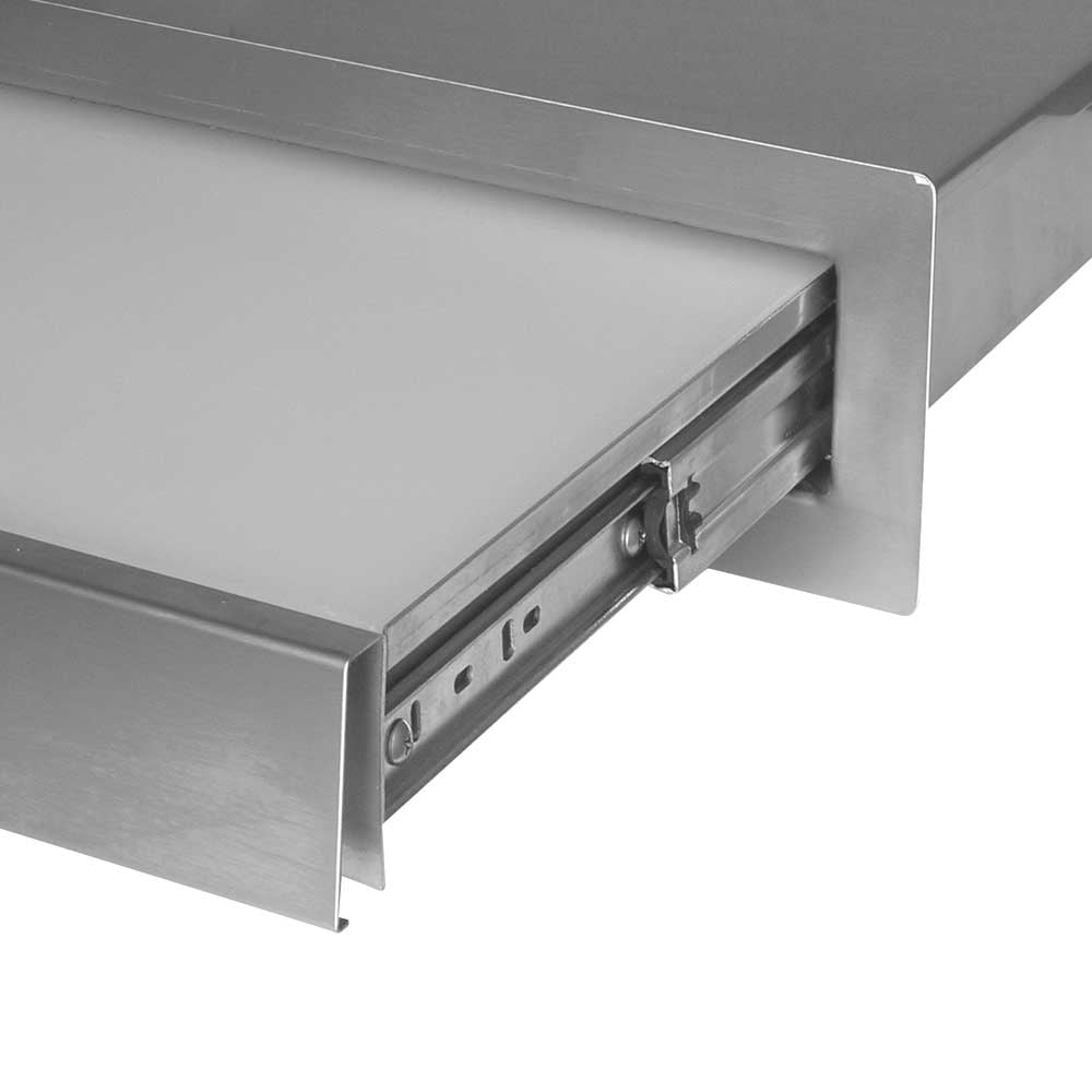 153/8 in. Stainless Steel Pull Out Cutting Board for Outdoor Grill