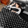 thumbnail image 4 of Manfei Modern Checkered 7-Piece Twin Bedding,Minimalist Polka Dot Bedding Comforter Set,Black White,Black Reversible, 4 of 7