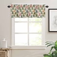 thumbnail image 7 of Christmas Tree Kitchen Curtains and Valances Set, Vintage Green Blue Pink Trees Winter Rod Pocket Window Valance 18 Inch Window Curtain Panels for Living Room Bedroom Laundry, 27.5x24in, 3 Pieces, 7 of 7