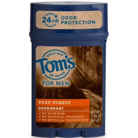 Men Care Natural - Tom's of Maine Long-Lasting Aluminum-Free Deep Forest Natural Men's Stick Deodorant, 2.25 oz