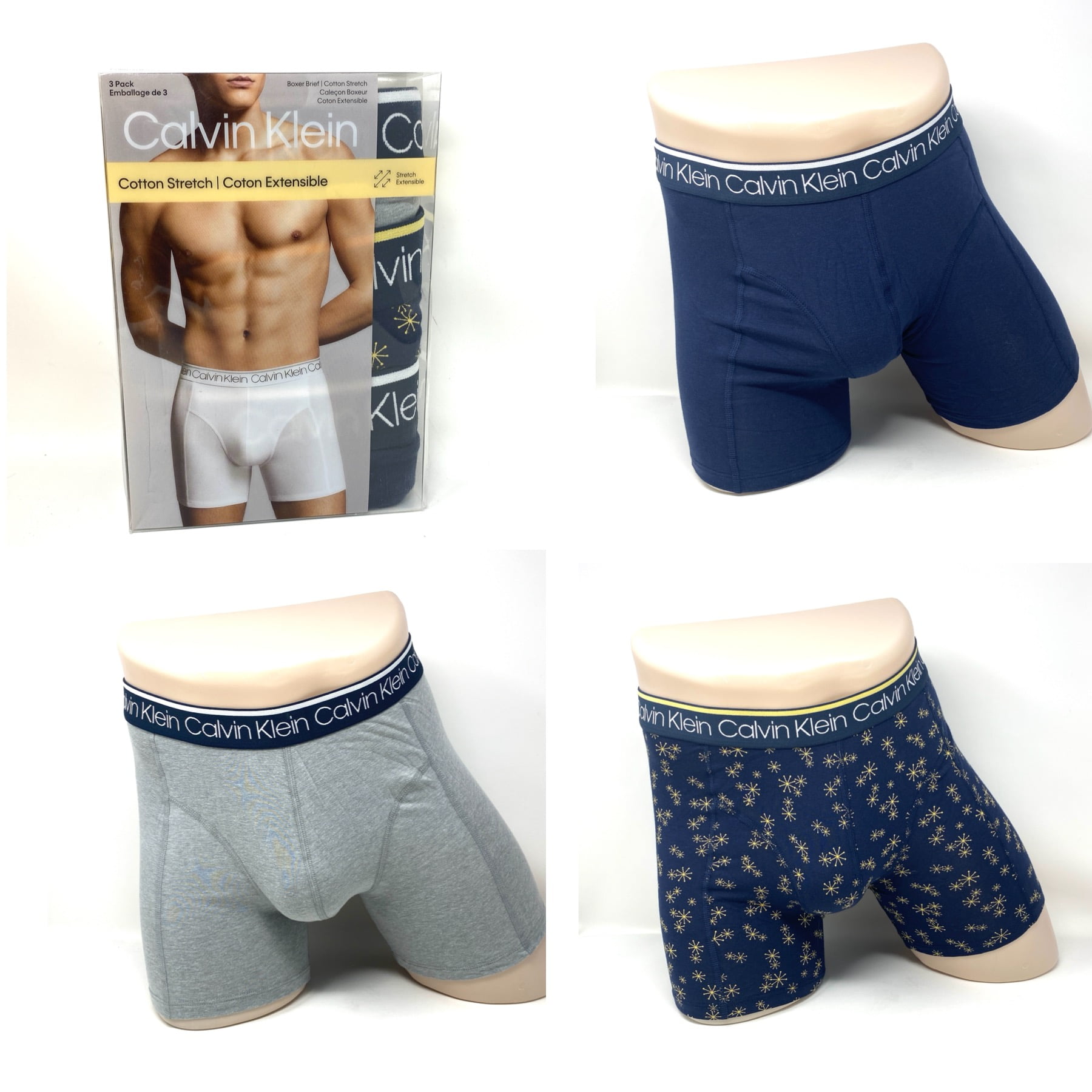 Calvin Klein 3 Pack Men's Size Underwear NP24220403 Cotton Stretch