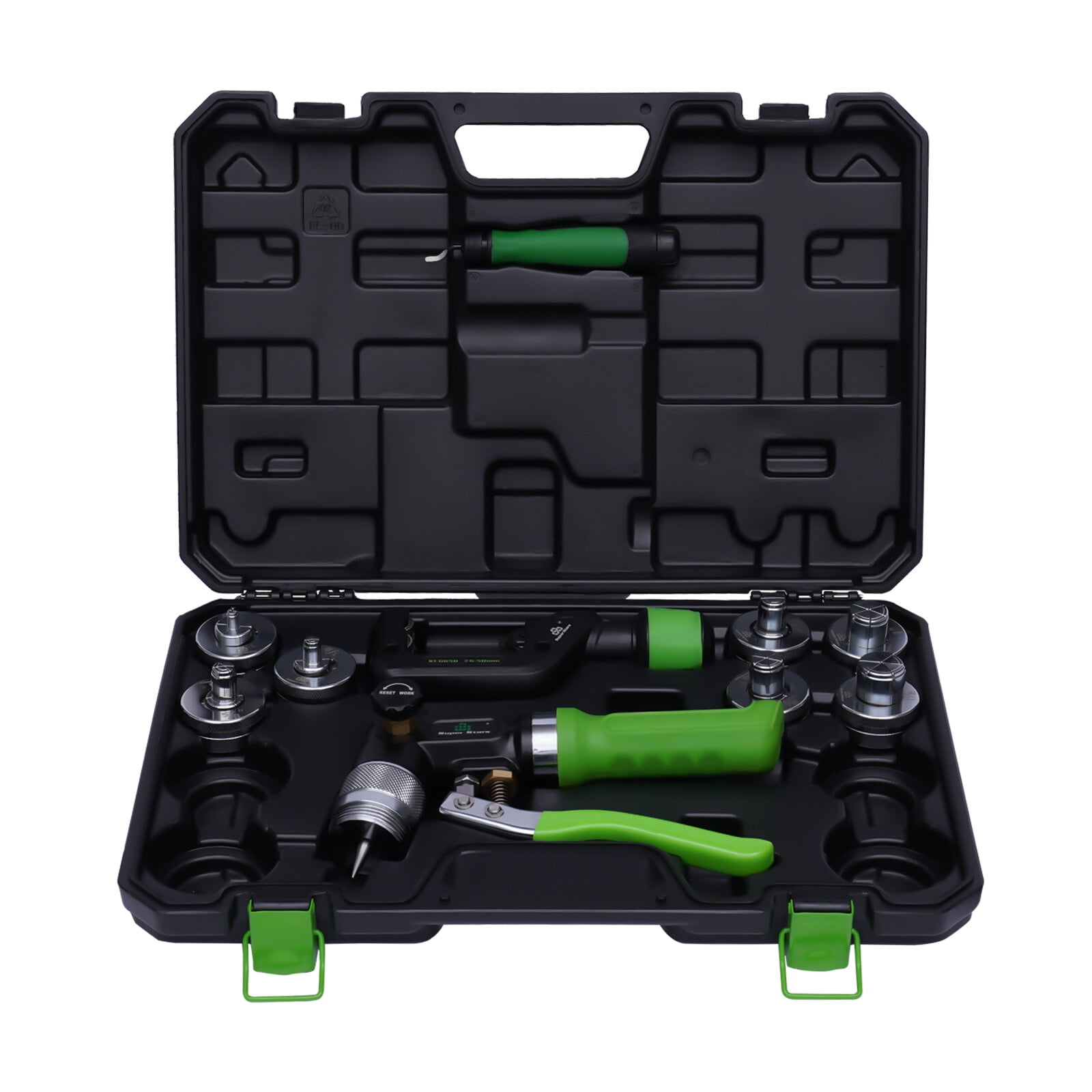 Hydraulic Tube Expander 3/16''-1 1/4'' Tubing Expander HVAC Swaging Tool Kit for 3/8 1/2 5/8 3/4 7/8 1 1-1/8 In Compact Swaging Tool HVAC Tool W/Pipe Cutter Deburring Tool for Copper Aluminu