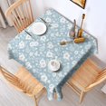 thumbnail image 2 of Pioneer Flower Floral Print Pattern Square Tablecloth, Waterproof Wipeable Spillproof Washable Table Cover for Home Kitchen Party and Daily Decor 60"x60", 2 of 6